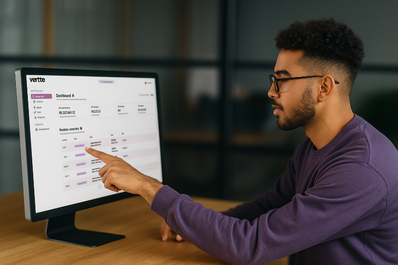 Tela de plataforma digital mostrando painel de gestão de afiliados com gráficos, cupons e links rastreáveis para ecommerce